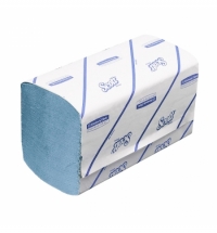 фото: Бумажные полотенца Скотт Кимберли-Кларк Perfomance 6664, листовые, 212шт, 1 слой, голубые