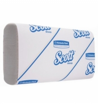 фото: Бумажные полотенца Скотт Кимберли-Кларк Slimfold 5856, в листах, однослойные, 110шт, белые