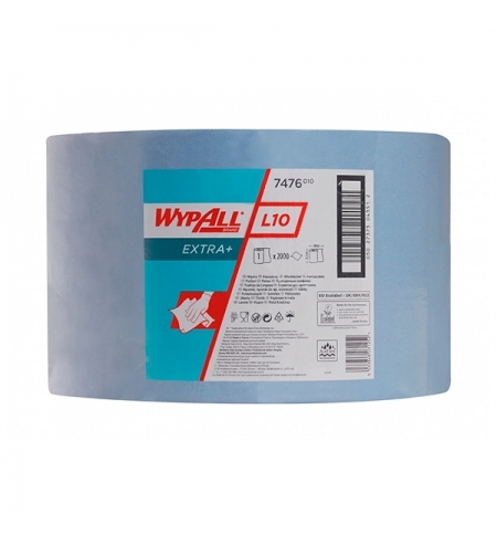 фото: Протирочный материал Kimberly-Clark WypAll L10, 7476, для гладких поверхностей, в рулоне, 760м, 1 сл