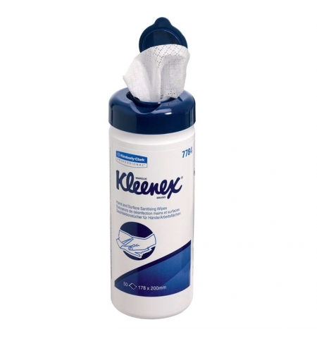 фото: Дезинфицирующие салфетки Kimberly-Clark Kleenex 7784, 50шт, белые