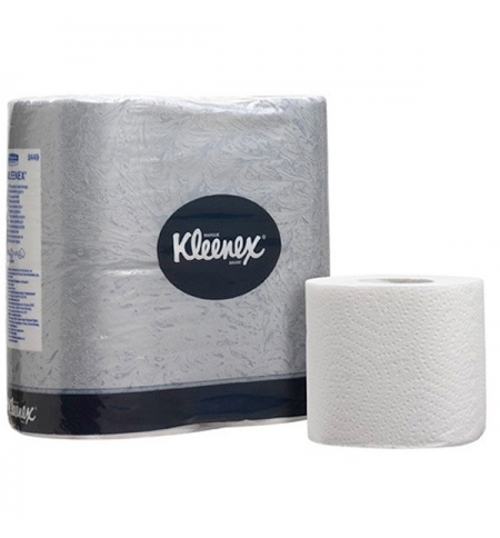 фото: Туалетная бумага Kimberly-Clark Kleenex без аромата, 4 рулона, 2 слоя, белая